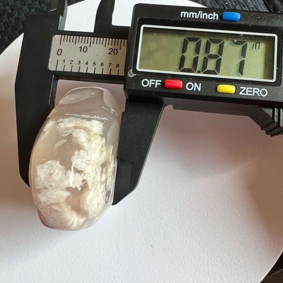 Flower Agate Heart Carving‎ (#4) - Picture 7 of 12